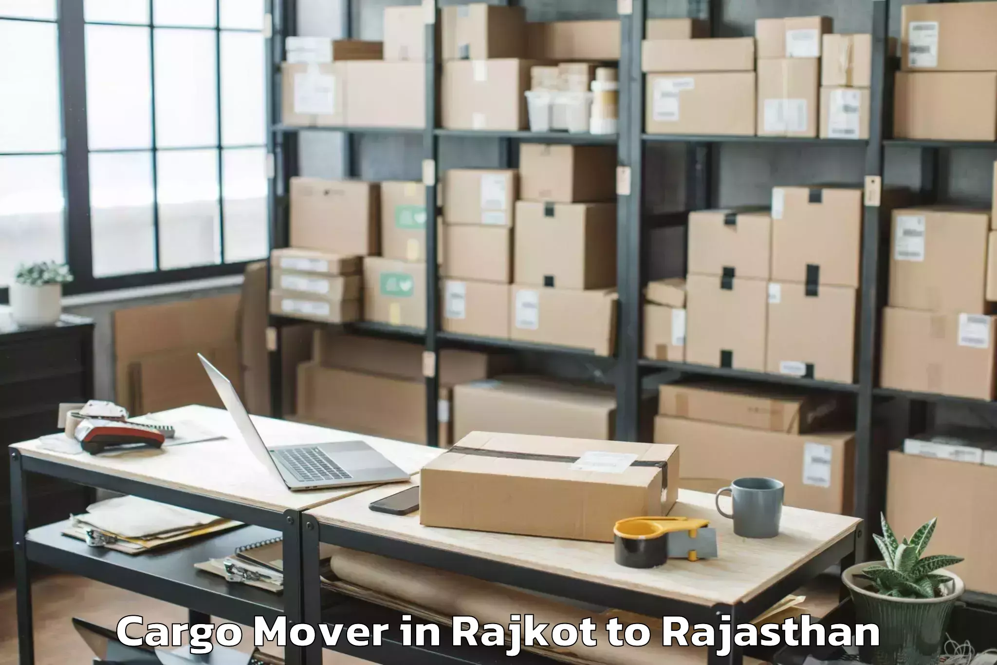 Book Rajkot to Kekri Cargo Mover Online